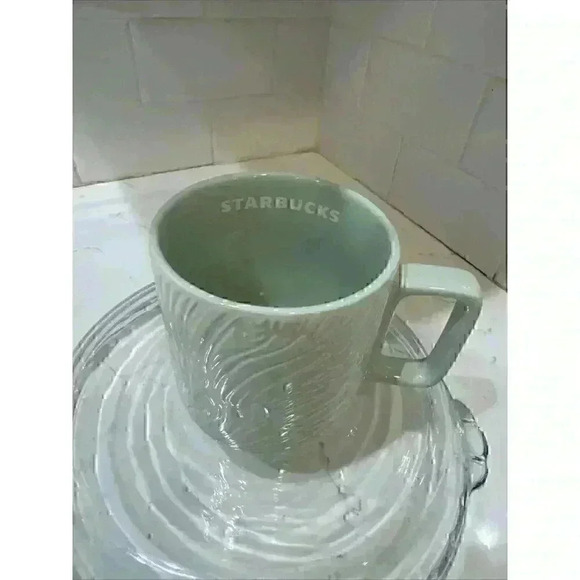 2022 Starbucks Light Green Mint Jade Leaf Marble Embossed Spring Limited 14 oz - Picture 2 of 14